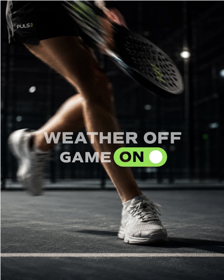 Pulse padel campaign with game on message